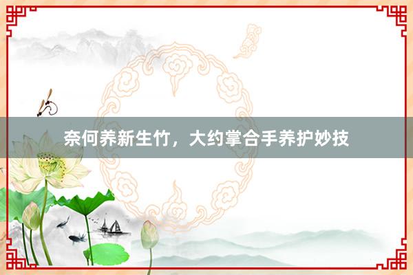 奈何养新生竹，大约掌合手养护妙技
